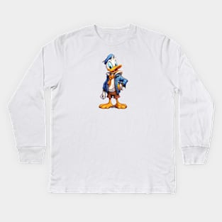 Donald Duck Design Kids Long Sleeve T-Shirt